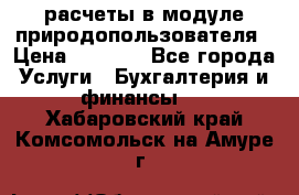 расчеты в модуле природопользователя › Цена ­ 3 000 - Все города Услуги » Бухгалтерия и финансы   . Хабаровский край,Комсомольск-на-Амуре г.